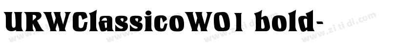 URWClassicoWO1 bold字体转换